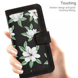 iPhone 15 Pro Max Fodral Blommönster Svart