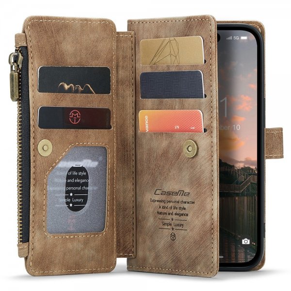 CaseMe iPhone 15 Pro Max Fodral C30 Series Brun