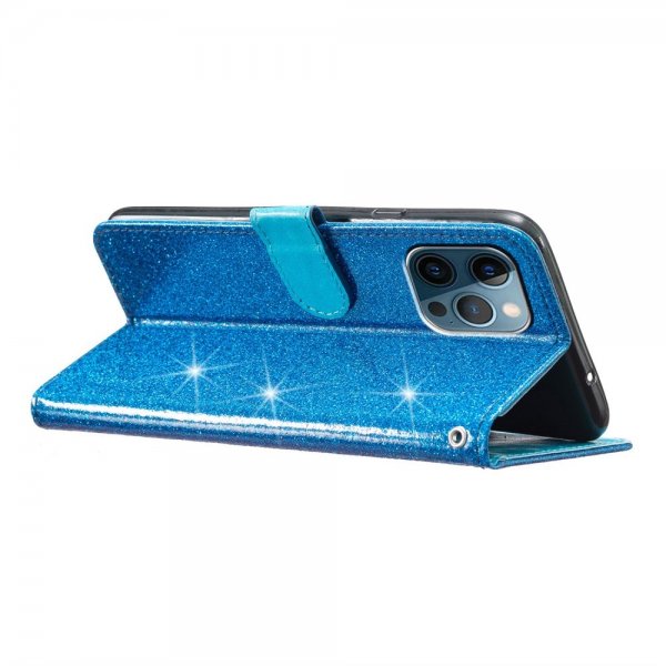 iPhone 15 Pro Max Fodral Glitter Blå