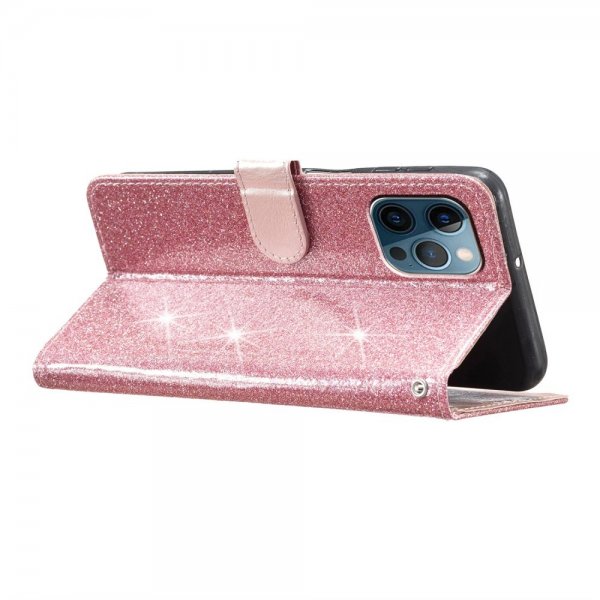 iPhone 15 Pro Max Fodral Glitter Roseguld