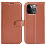 iPhone 15 Pro Max Fodral Litchi Brun