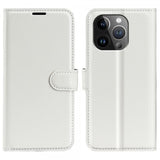 iPhone 15 Pro Max Fodral Litchi Vit