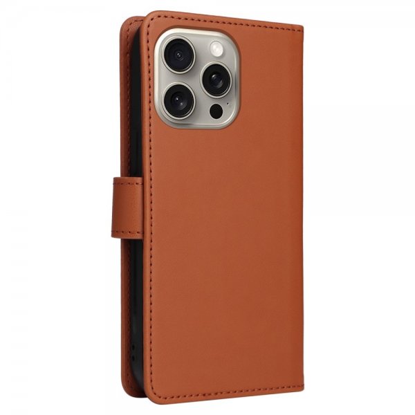 Betopnice iPhone 15 Pro Max Fodral med Löstagbart Skal 005 Brun