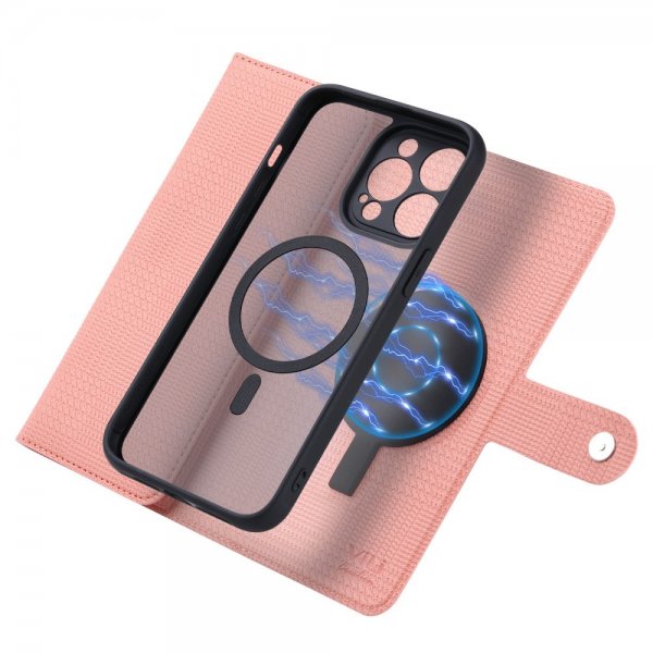 VILI iPhone 15 Pro Max Fodral med Löstagbart Skal GHB Series MagSafe Rosa