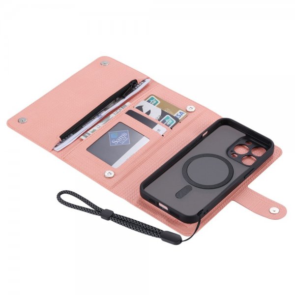 VILI iPhone 15 Pro Max Fodral med Löstagbart Skal GHB Series MagSafe Rosa