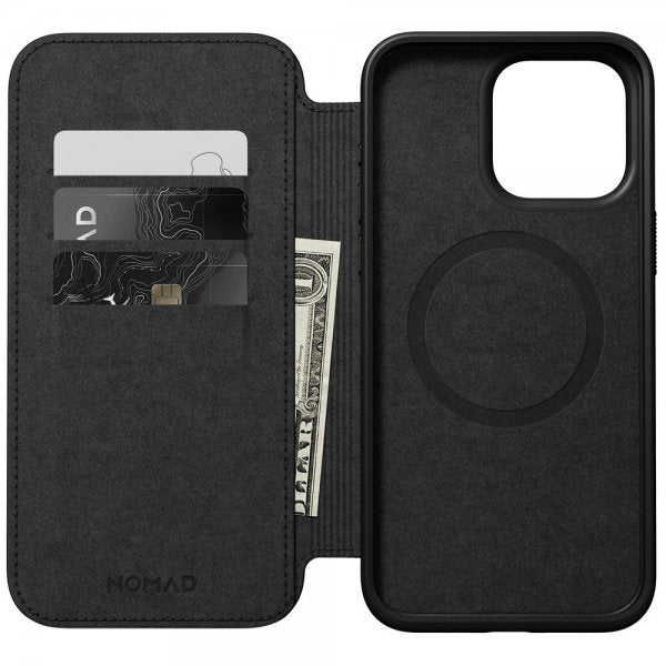 Nomad iPhone 15 Pro Max Fodral Modern Leather Folio Brun