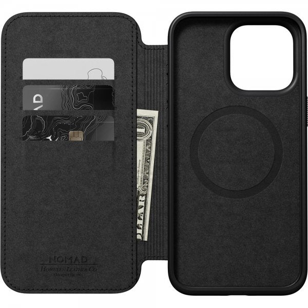 Nomad iPhone 15 Pro Max Fodral Modern Leather Folio Horween Rustic Brown