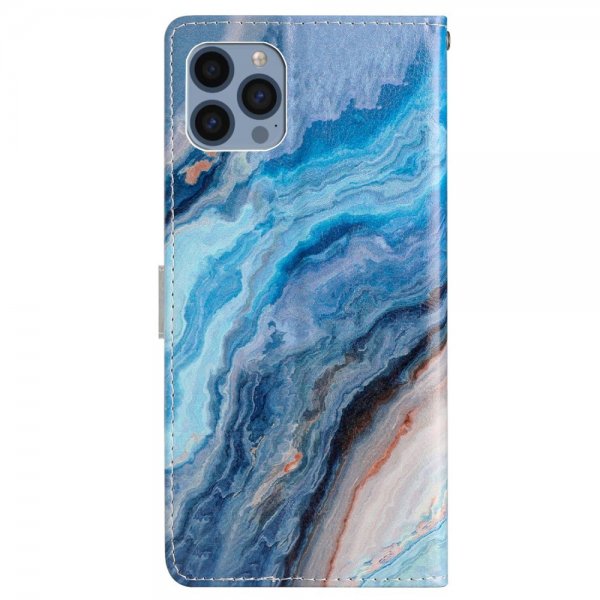 iPhone 15 Pro Max Fodral Motiv Blå Marmor