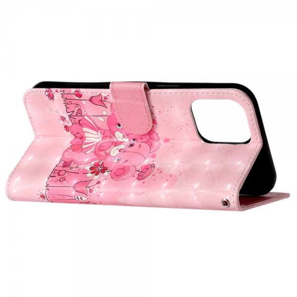 iPhone 15 Pro Max Fodral Motiv Rosa Nallebjörnar