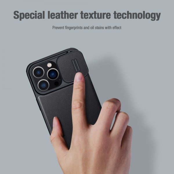 Nillkin iPhone 15 Pro Max Fodral Qin Pro Series Grön