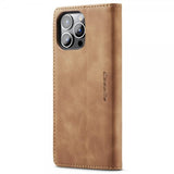 CaseMe iPhone 15 Pro Max Fodral Retro Flip Brun