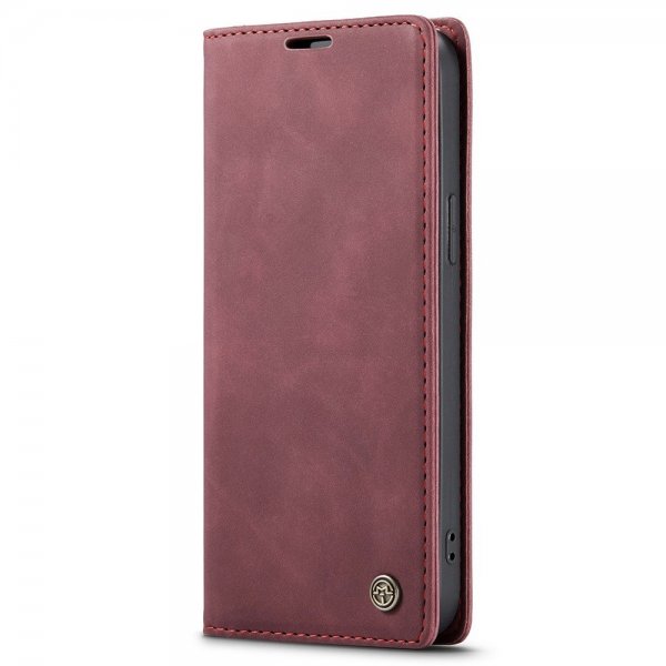 CaseMe iPhone 15 Pro Max Fodral Retro Flip Röd
