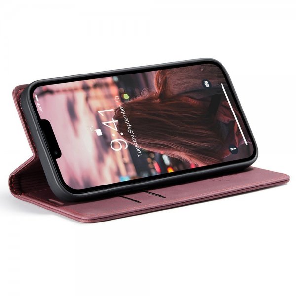 CaseMe iPhone 15 Pro Max Fodral Retro Flip Röd