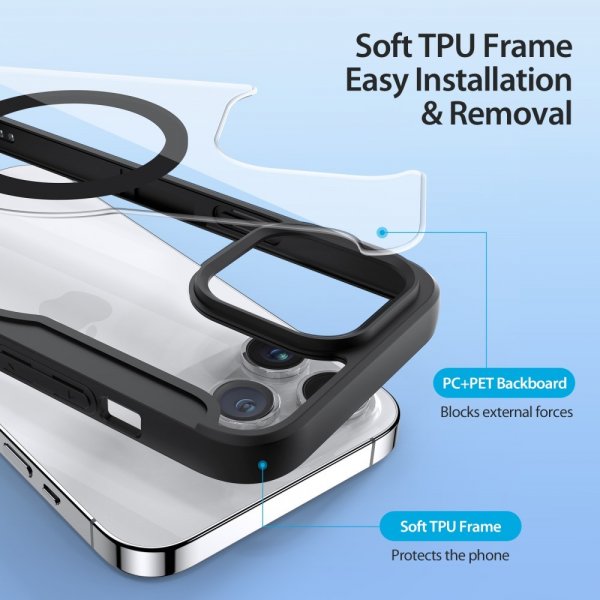 Dux Ducis iPhone 15 Pro Max Fodral Skin X Pro Series MagSafe Svart