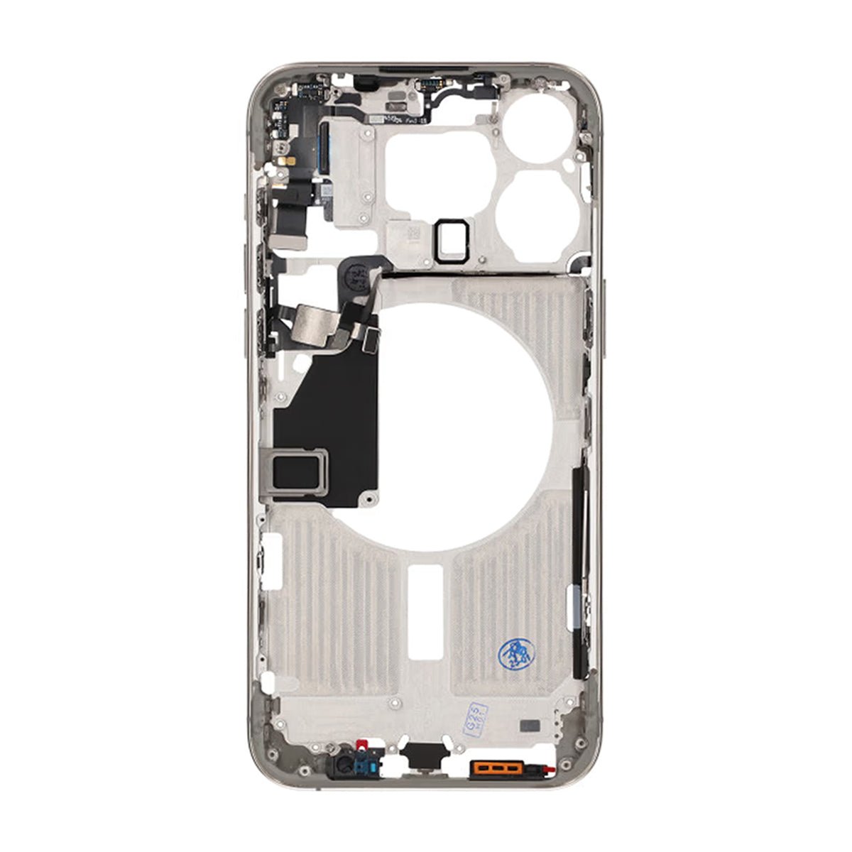 iPhone 15 Pro Max Mittenram med smådelar OEM - Naturlig Titan