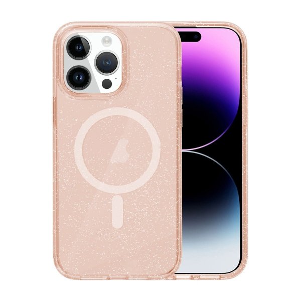iPhone 15 Pro Max Skal Glitter MagSafe Guld