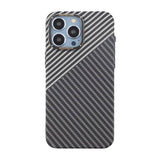 iPhone 15 Pro Max Skal Kolfibermönster Svart Vit