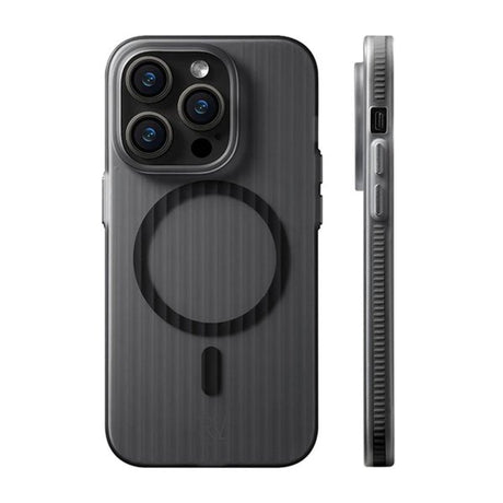 Rvelon iPhone 15 Pro Max Skal Korrugerad MagSafe Svart