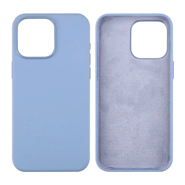 Rvelon iPhone 15 Pro Max Skal Silikon Ljusblå