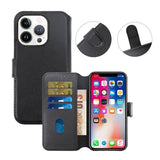 Rvelon iPhone 15 Pro Max Fodral Äkta Läder Svart