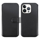 Rvelon iPhone 15 Pro Max Fodral Äkta Läder Svart