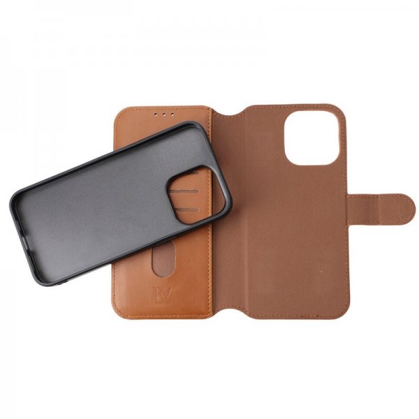 Rvelon iPhone 15 Pro Max Fodral Magnetiskt Avtagbart Skal Brun