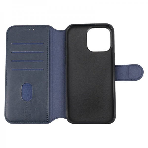 Rvelon iPhone 15 Pro Max Fodral 4 Kortfack MagSafe Blå