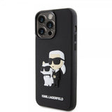 Karl Lagerfeld iPhone 15 Pro Max Skal 3D Rubber Karl & Choupette Svart