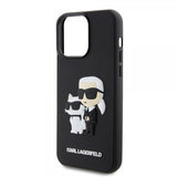 Karl Lagerfeld iPhone 15 Pro Max Skal 3D Rubber Karl & Choupette Svart