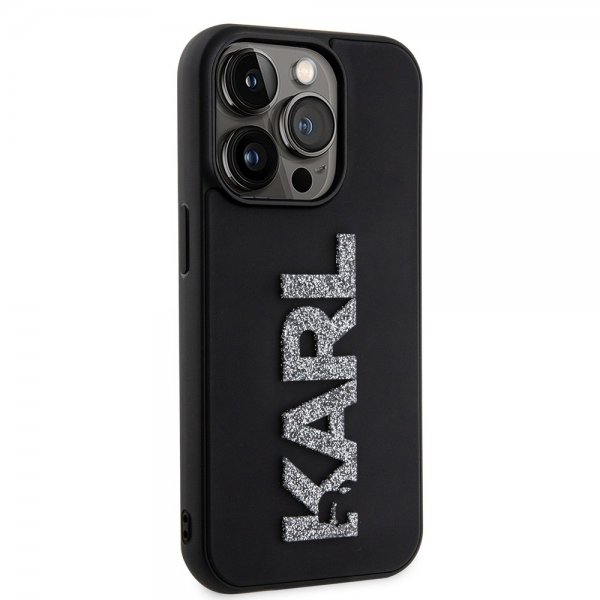 Karl Lagerfeld iPhone 15 Pro Max Skal 3D Rubber Karl Svart