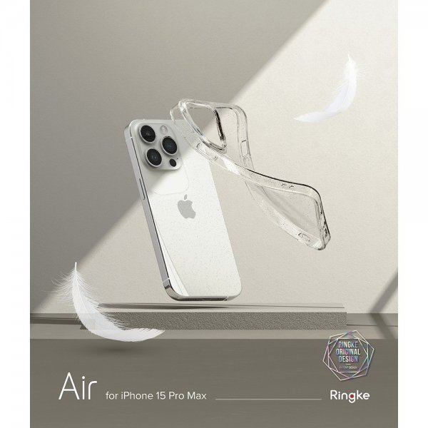 Ringke iPhone 15 Pro Max Skal Air Glitter Clear