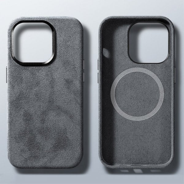 iPhone 15 Pro Max Skal Alcantara MagSafe Grå