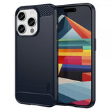 Mofi iPhone 15 Pro Max Skal Borstad Kolfibertextur Blå