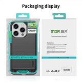 Mofi iPhone 15 Pro Max Skal Borstad Kolfibertextur Röd