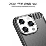 Mofi iPhone 15 Pro Max Skal Borstad Kolfibertextur Svart