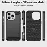 Mofi iPhone 15 Pro Max Skal Borstad Kolfibertextur Svart