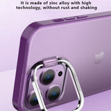 X-Level iPhone 15 Pro Max Skal Camera Frame Kickstand Lila