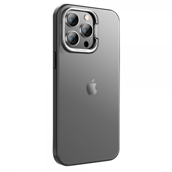 X-Level iPhone 15 Pro Max Skal Camera Frame Kickstand Svart