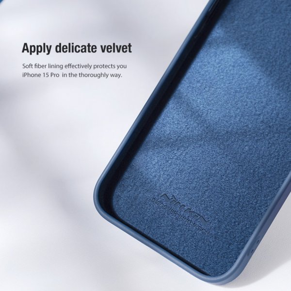 Nillkin iPhone 15 Pro Max Skal CamShield Silky Ljusblå