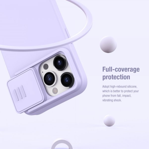 Nillkin iPhone 15 Pro Max Skal CamShield Silky Ljusblå