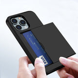 iPhone 15 Pro Max Skal Card Slide Svart
