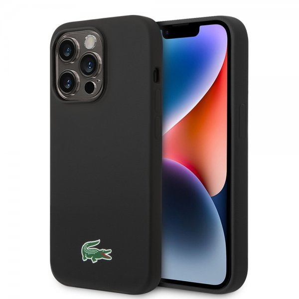 Lacoste iPhone 15 Pro Max Skal Croc Logo MagSafe Svart