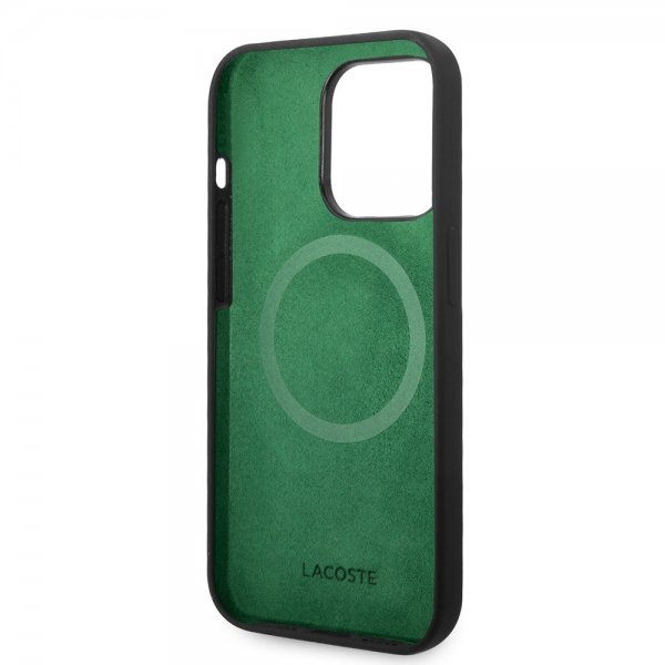 Lacoste iPhone 15 Pro Max Skal Croc Logo MagSafe Svart
