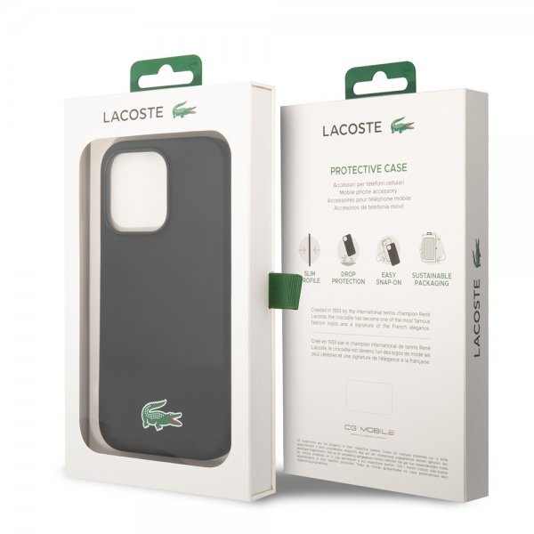 Lacoste iPhone 15 Pro Max Skal Croc Logo MagSafe Svart
