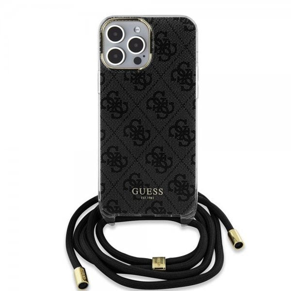 Guess iPhone 15 Pro Max Skal Crossbody Cord Svart