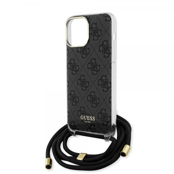 Guess iPhone 15 Pro Max Skal Crossbody Cord Svart