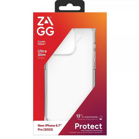 ZAGG iPhone 15 Pro Max Skal Crystal Palace Transparent