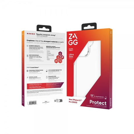 ZAGG iPhone 15 Pro Max Skal Crystal Palace Transparent