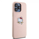Hello Kitty iPhone 15 Pro Max Skal Debossed Logo MagSafe Rosa