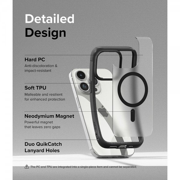 Ringke iPhone 15 Pro Max Skal Fusion Bold Magnetic Matte Black
